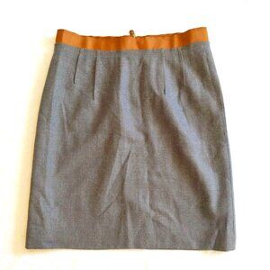 NWT LOFT Grey and Copper Skirt - Size 4P